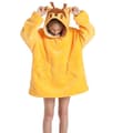 Barn Oversized Sweatshirt Teppe med Hettegenser Myk Varm Fleece Bad.x Peura