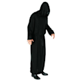 Miniatyrbild 2 av 2: Svart Dräkt Kåpa Halloween Maskeradkläder Svart one size