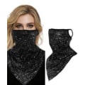 Miniatyrbillede 9 af 9: Ansiktsscarf Bandana Baklava Multifunktionsscarfs Tvättbar Black one size