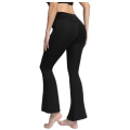 Pikkukuva 2 / 4: Svarta Bootcut Leggings med Fickor och Split Black M
