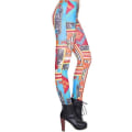 Pikkukuva 2 / 4: Färgglada mönstrade leggings Multicolor one size