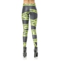 Miniatyrbillede 4 af 5: Grön Police Line Leggings Multicolor S