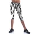 Vit Svarta Capri Leggings med Muskler White M