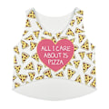 Pikkukuva 2 / 5: Allt jag bryr om är Pizza Crop Topp White M