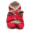 Miniatyrbillede 4 af 5: HundVinteroverall röd o cappucino Hundkläder Red XXL