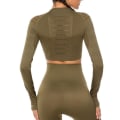 Miniatyrbild 5 av 5: Grön Crop Top seamless med långa armar. Green L