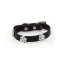 Miniatyrbillede 5 af 8: Hundhalsband med stenar i form av blomma M 2.0 x 42 cm LightBlue M