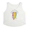 Pikkukuva 2 / 3: Regnbåge splash Crop Topp White XL