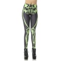 Pikkukuva 1 / 5: Svarta Leggings med Grönt Skelett Black M
