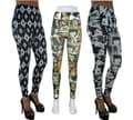 Pikkukuva 1 / 8: Sömlösa Mönstrade Leggings 3-pack Multicolor one size