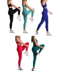 Mörkgröna Seamless Hög midja Tights  Leggings Mörkgrön S