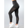 Miniatyrbild 3 av 5: Gymshout Mörkgrå Seamless Tights Leggings Mesh Large Mörkgrå L