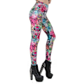 Pikkukuva 1 / 3: Färgglada Leggings med Masker MultiColor L