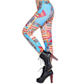 Pikkukuva 3 / 4: Färgglada mönstrade leggings MultiColor one size