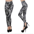 Miniatyrbillede 2 af 2: Grey Leopard Spot Leggings Grey one size