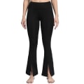 Pikkukuva 3 / 4: Svarta Bootcut Leggings med Fickor och Split Black M