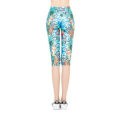 Miniatyrbillede 3 af 3: Blå Mönstrade Capri Leggings MultiColor L