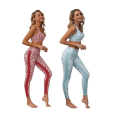 Pikkukuva 1 / 8: Prickig Yoga Fitness 2-delat Träningsset Red L