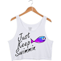 Pikkukuva 1 / 2: Crop Top just Keep Swimming White XL