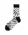 Happy Cool Socks Trendiga Färgglada mönstrade strumpor sockar 37-40 Silvergrå one size