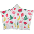 Pikkukuva 1 / 3: Plush Filt Pläd med Huva Flamingo och Frukt Multicolor one size