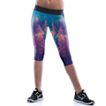 Miniatyrbild 2 av 3: Galaxy Mönstrade med Svart Midja Capri Leggings Small multifärg S