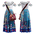 Miniatyrbild 6 av 9: Färgglad Encanto Mirabel Maskeraddräkt MultiColor 110