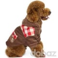 Miniatyrbild 3 av 4: Tuff Hundjacka i manchester med snygga detaljer Hundkläder Brown XXL