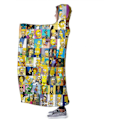 Pikkukuva 3 / 7: Plush Filt Pläd med Huva Simpson 150 cm x ca 125 cm Multicolor one size