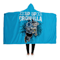 Pikkukuva 1 / 4: Plush Filt Pläd med Huva Up Up Gronulla Sharks Blue one size