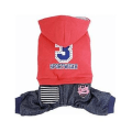 Miniatyrbillede 1 af 4: Jumpsuit Number 3 Hundoverall kläder för hunden Pink XL