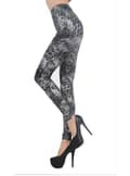 Grey Leopard Spot Leggings grå one size