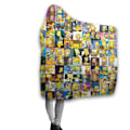 Pikkukuva 5 / 7: Plush Filt Pläd med Huva Simpson 150 cm x ca 125 cm Multicolor one size