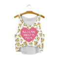 Pikkukuva 3 / 5: Allt jag bryr om är Pizza Crop Topp White XL