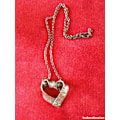 Miniatyrbillede 3 af 6: Hjärtformad meter Halsband Bronze one size