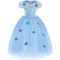 Miniatyrbild 2 av 7: Prinsessklänning Elegant Blå Barn Maskeraddräkt Blå 110
