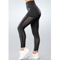 Pikkukuva 3 / 5: Mörkgrå Seamless Tights Leggings Mesh Gymshout Large Dark grey L
