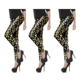 Miniatyrbillede 3 af 3: Svarta leggings med färgglada carton bullets Black XL