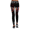 Miniatyrbild 2 av 3: Svarta Leggings Med Färgglada Dödskallar multifärg XL