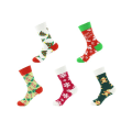 Pikkukuva 2 / 8: Julstrumpor Trendiga Färgglada sockar 5 olika motiv Pepparkaka MultiColor one size