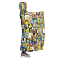 Pikkukuva 4 / 7: Plush Filt Pläd med Huva Simpson 150 cm x ca 125 cm Multicolor one size