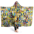 Pikkukuva 1 / 7: Plush Filt Pläd med Huva Simpson 150 cm x ca 125 cm Multicolor one size