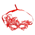 Pikkukuva 3 / 3: Röd Ögonmask i Spets Red one size