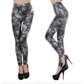 Miniatyrbillede 2 af 2: Djurmönstrade Leopard Leggings Grey one size