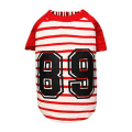 Miniatyrbild 1 av 3: T-shirt randig Hundtröja Red S