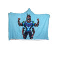 Miniatyrbillede 1 af 3: Plush Filt Pläd med Huva 200 cm x ca 145 cm Blue one size