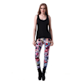 Pikkukuva 2 / 5: Färgglada Dödskallar med Blommor Leggings MultiColor S
