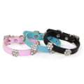 Pikkukuva 1 / 6: Hundhalsband med stenar i form av blomma  2.5 x 51 cm Light blue L