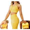 Miniatyrbild 1 av 5: Seamless Sport BH Topp Gul Gymshout Gul L