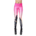 Miniatyrbillede 1 af 5: Skogs mönstrade galaxy Leggings Pink S